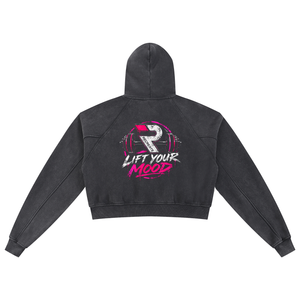 Snow Washed Cropped Hoodie
