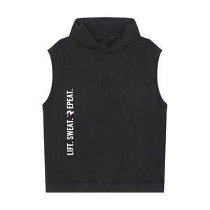 Snow Washed Sleeveless Hoodie