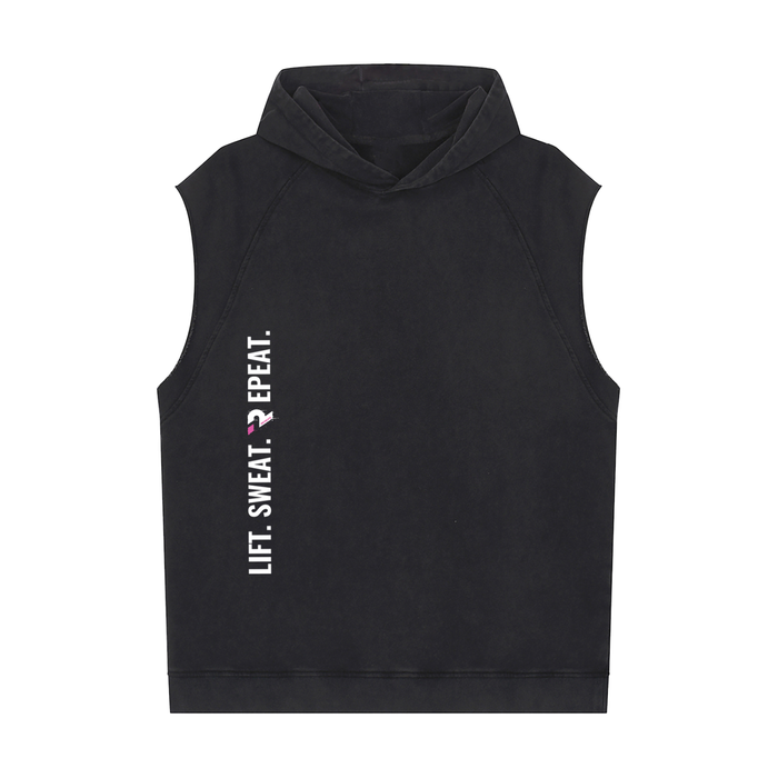Snow Washed Sleeveless Hoodie