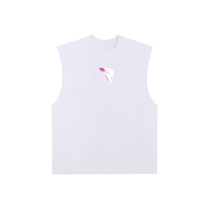 Raw Edge Cotton Tank Top